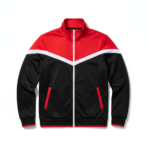 2025 New Cheap Breathable Top Stitched Color Block <b>Track</b> <b>Jacket</b> - Athletic Performance Outerwear Sports Warmup <b>Jacket</b> - Product Image 1