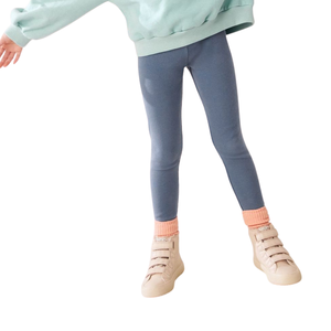 Leggings en coton tricoté pour enfants, respirants, séchage rapide, doux, extensibles, décontractés, longueur intégrale, marque EVERGREEN, vente en gros - Product Image 3