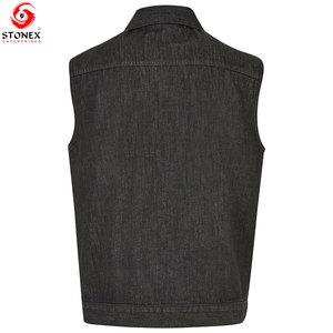 Gilet en jean personnalisé pour femme, sans manches, bleu, décontracté, tendance, fabricant de vêtements à marque privée, services OEM - Product Image 5