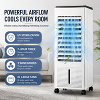 Ventilateur rafraîchisseur d'air vertical sur roulettes blanc 60W avec double panneau tactile et télécommande mécanique – Vente en gros