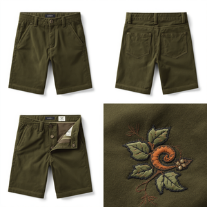 Pantalones Cortos Bávaros Verde Oliva para Hombre Sin Marca, Tradicionales para Oktoberfest, Alpines, Bordados, Ropa Premium para Festivales - Product Image 1