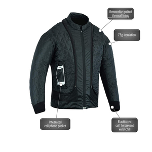 Blouson de moto en cuir pour homme, best-seller, confortable, respirant, séchage rapide, manches longues, personnalisable, pour l'extérieur - Product Image 4