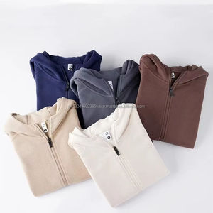 Sudaderas con capucha de algodón 100% de alta calidad para hombre, peso pesado, cremallera completa, de gran tamaño y con capucha para la temporada de otoño - Product Image 3