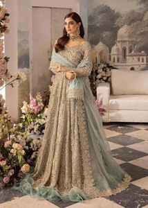 off Shoulder Floor-Length Plus Size Bride Lehenga Set Lace Ruffle Crystal Embroidery Wedding Dress Two Piece Bridal Outfit - Product Image 2