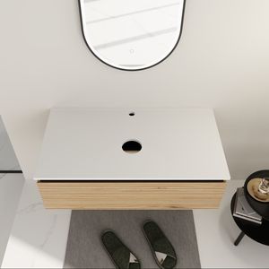 Meuble de salle de bain mural 36 pouces avec 1 tiroir à fermeture douce, sans lavabo - Product Image 4