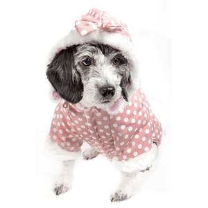 เสื้อสเวตเตอร์มีฮู้ดสำหรับสัตว์เลี้ยงลายจุดโบว์โบว์ลายจุดพร้อมรายละเอียดมีโบว์เก๋ไก๋ - Product Image 2