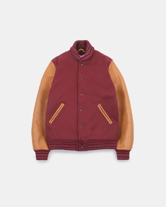 Unisex High Quality Customized VARSITY <b>Jacket</b> Slim Vintage Style Stand Collar <b>Canvas</b> Embroidered Customized Logo for Winter - Product Image 5