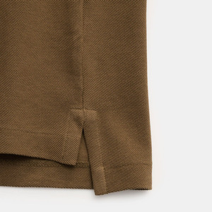 Polo en piqué de coton uni pour homme, manches courtes, respirant, design tricoté décontracté - Product Image 3