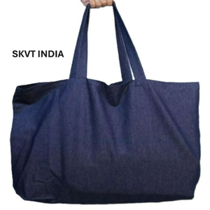 Bolsa de Mano Grande de Lona de Algodón de Diseño, Ecológica y Lavable, con Logotipo Personalizado Impreso, para Viajes y Compras - Product Image 2