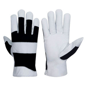 Gants de travail à doigts entiers en cuir de chèvre, matériau durable, respirants, pour travaux en extérieur, pour adultes - Product Image 1