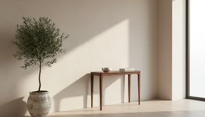 Muebles Modernos para Sala de Estar Estilo Vietnamita, Mesa de Centro Rectangular de Madera de Caucho Resistente en Color Blanco Perla, Chapa de MDF y Fresno, Color Rosa Empolvado PKP - Product Image 2