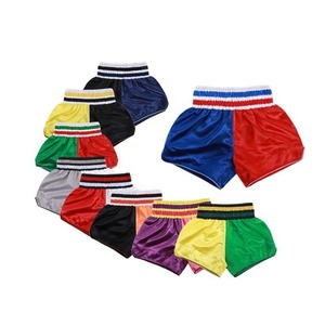 High Quality Unisex Breathable Muay Thai MMA Boxing Shorts for Men 100% Polyester & Silk 220g Fabric - Product Image 1