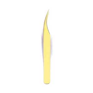 SEVMEK INSTRUMENTS Custom Pink Rose Gold Durable Smooth Tip 10mm <b>Eyelash</b> Extension <b>Applicator</b> Tweezers Set Straight Pointed - Product Image 2