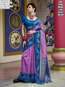 Sari traditionnel en soie à imprimé floral Mehira pour mariage et Diwali - Product Image 4