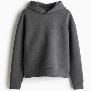 Sudadera con Capucha Oversize Unisex de Algodón Gris French Terry, Estilo Casual para Otoño, de Secado Rápido, con Estampado Puff y Lavado Ácido - Product Image 4