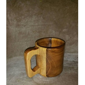 Mug en bois fait main, en bois massif naturel, design rustique, mug à café écologique pour la maison, la cuisine, la restauration - Product Image 3