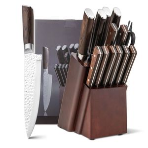 Set di Coltelli in Acciaio Inossidabile da 15 Pezzi con Manico Ergonomico e Blocco Portacoltelli - Product Image 2
