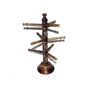 Support en bois sculpté à la main pour bracelets, présentoir organisateur de bijoux pour bracelets et bijoux - Product Image 1