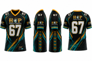 Camiseta Deportiva al por Mayor para Hombre, Estilo Fútbol Americano, Personalizada con Sublimación, Cuello en V, Absorbe la Humedad - Product Image 5