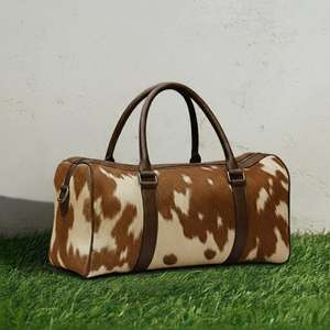 Sac de voyage en cuir véritable fait main, léger, avec fermeture éclair, style vintage, grand format, unisexe - Product Image 2