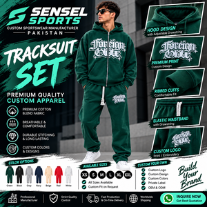 Conjunto Deportivo Personalizado Premium, Sudadera con Cierre, Capucha Ajustable, Bolsillo Tipo Canguro, Puños Acanalados, Pantalones con Cintura Elástica y Logotipo Personalizado - Product Image 1