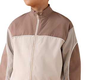 Lightweight Winter Solid Kid Windbreaker <b>Tracksuit</b> Casual Nylon Fabric Hooded Streetwear Stand Collar Kids Fashion Suit - Product Image 4