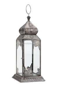 HANGING & TABLE TOP HAND MADE IRON <b>MOROCCAN</b> LANTERN,Mini <b>Moroccan</b> Glass Lantern - Product Image 2