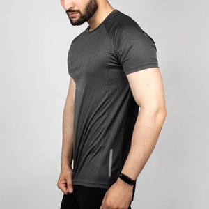 Camiseta Casual de Punto para Hombre, Cuello Redondo, Manga Corta, Corte Regular, 100% Algodón, Transpirable, de Secado Rápido, Color Gris Oscuro - Product Image 2
