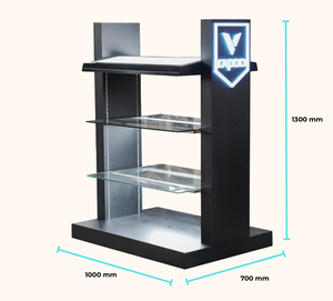 Adong ชั้นวางโชว์ A40ทำจากไม้ & แก้วสำหรับอุปกรณ์แล็ปท็อป | อุปกรณ์ร้านค้าปลีกที่กำหนดเอง | ผลิตในเวียดนาม - Product Image 1