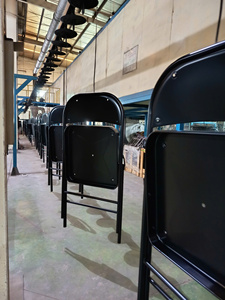 OEM Commercial Waterproof Durable Vinyl <b>Padded</b> <b>Folding</b> <b>Chair</b> with Powder-Coated Metal Frame for School & Hotel Use - Product Image 6
