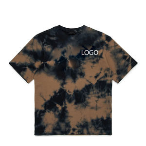 Camiseta para niños con efecto Tie Dye, diseño de logotipo personalizable y costuras duraderas para uso en verano, diseño elegante de ropa urbana. - Product Image 1