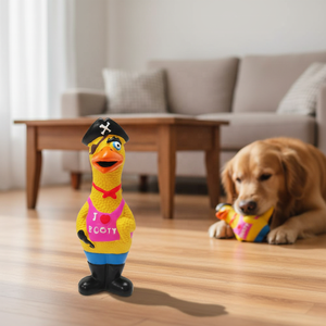 Duurzame Hondenspeelgoed Natuurlijke Piepende Kauwbare Zachte Rubberen Hondenspeelgoed Piraten Gillende Kip Groothandel Latex Hondenspeelgoed - Product Image 1