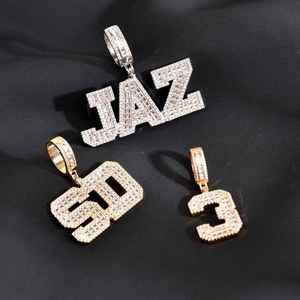 Collar Hip Hop con Letras Personalizables, Colgante con Nombre Personalizado de Moissanita, Chapado en Plata, Joyería para Fiestas, Regalo de Cumpleaños para Hombre - Product Image 2