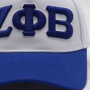 หมวกแก๊ป Zeta Phi Beta ปักลาย ZPB สีน้ำเงินขาว ปีกแบน ปรับขนาดได้ สำหรับชมรมนักศึกษา ดีไซน์ทันสมัย สวมใส่สบาย - Product Image 5