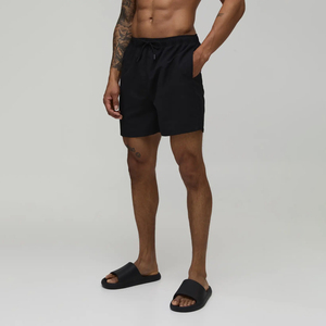 Shorts de bain décontractés pour hommes, taille haute, avec impression de logo personnalisé, pour la plage - Product Image 1