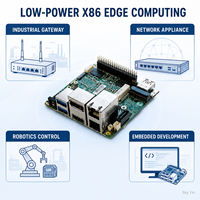 Carte de développement AAEON up Squared N3350 X86 en stock, 4 Go LPDDR4, 32 Go EMMC, double LAN Gigabit, Win10, faible consommation avec adaptateur 5V 5A