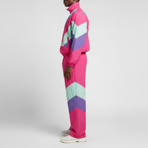 Custom Logo Manufacturer Winter Streetwear Printed Solid Windbreaker Hooded <b>Jacket</b> Cotton Color Block Patchwork Jogging Suits - Product Image 4