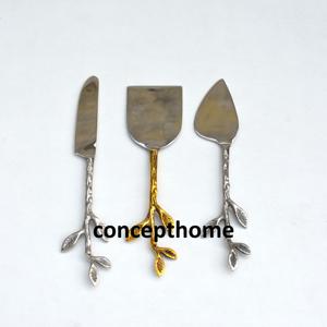 Ensemble de couteaux à fromage en acier inoxydable avec manches design branche de saule, écologiques, compatibles lave-vaisselle, outils de service pour la maison et la cuisine - Product Image 5