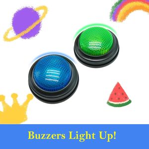 Set di 2 Buzzer per Giochi di Quiz, Buzzer per Risposte in Classe, Family Feud, Jeopardy, con Luci e Suoni - Product Image 3
