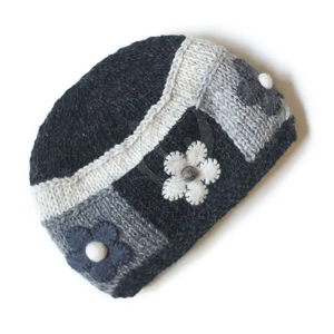 Bonnet en tricot jacquard avec lettres et strass pour homme et femme, en laine crochetée, chaud et confortable pour l'hiver et le ski - Product Image 5