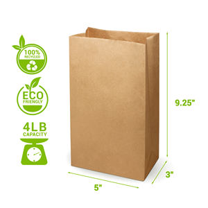 ถุงกระดาษคราฟท์สำหรับบรรจุขนมปังและขนมขบเคี้ยววัสดุรีไซเคิลเป็นมิตรกับสิ่งแวดล้อมสำหรับผลิตภัณฑ์ในครัวเรือน - Product Image 3