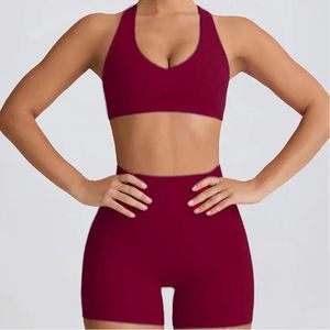 ผู้ผลิตขายส่งชุดออกกำลังกายผู้หญิง กางเกงโยคะเซ็กซี่รูปหัวใจ ชุดโยคะ - Product Image 6