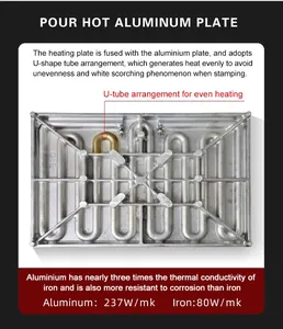 Máquina neumática automática de prensa de calor de doble estación para camisetas y prendas de vestir-Impresión de transferencia de calor de doble estación de 40x60cm - Product Image 5