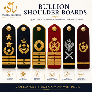 Custom Logo Polyester Fabric Epaulets Embroidery Patch Plain Shoulder <b>Accessory</b> for Uniforms Woven Shoulder Board Epaulette - Product Image 1