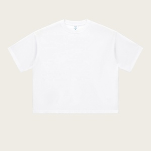 T-shirt Homme Oversize 220 GSM 100% Coton Tricoté Col Rond Manches Courtes Uni Décontracté Streetwear - Product Image 4