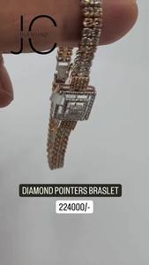 Bracelets et bracelets en or rose avec diamants de laboratoire 6.17 Ct SI Clarity Round Brilliant Cut Bijoux pour femmes - Product Image 4