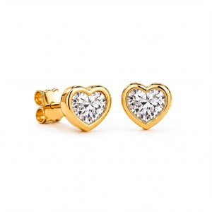 Diamant de laboratoire certifié IGI, couleur DEF, clarté VS VVS, or massif 10K 14K 18K, cadeau d'anniversaire, bague de fiançailles, taille cœur - Product Image 1