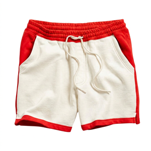 Nuevos Pantalones Cortos Deportivos de Algodón 100% con Estampado Técnico, Cordón Ajustable, Logotipo Frontal Personalizado, Pantalones Cortos Deportivos Casuales de Punto para Hombre - Product Image 3