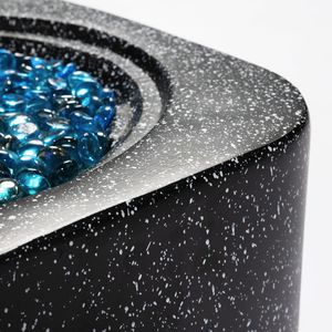 Pozzo del fuoco da tavolo con vetro resistente antivento elegante accessorio per la raccolta all'aperto - Product Image 6