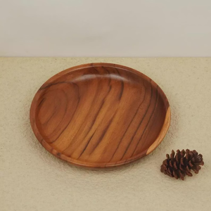 Juego de Platos de Madera Ecológicos Hechos a Mano, Estilo Clásico, Plato Redondo para Servir, la Mejor Calidad - Apto para Lavavajillas y Microondas - Product Image 6